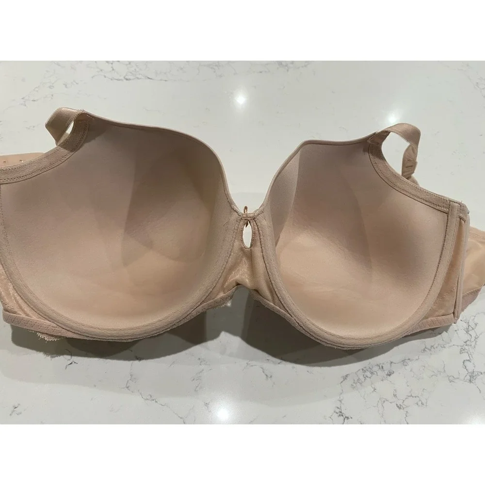 Torrid 42G Nude Beige Lace T-Shirt Bra‎ Full Coverage Underwire EUC